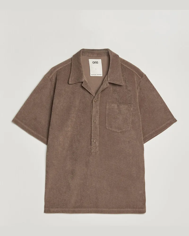 OAS Novo Regular Fit Terry Polo Brown Braun