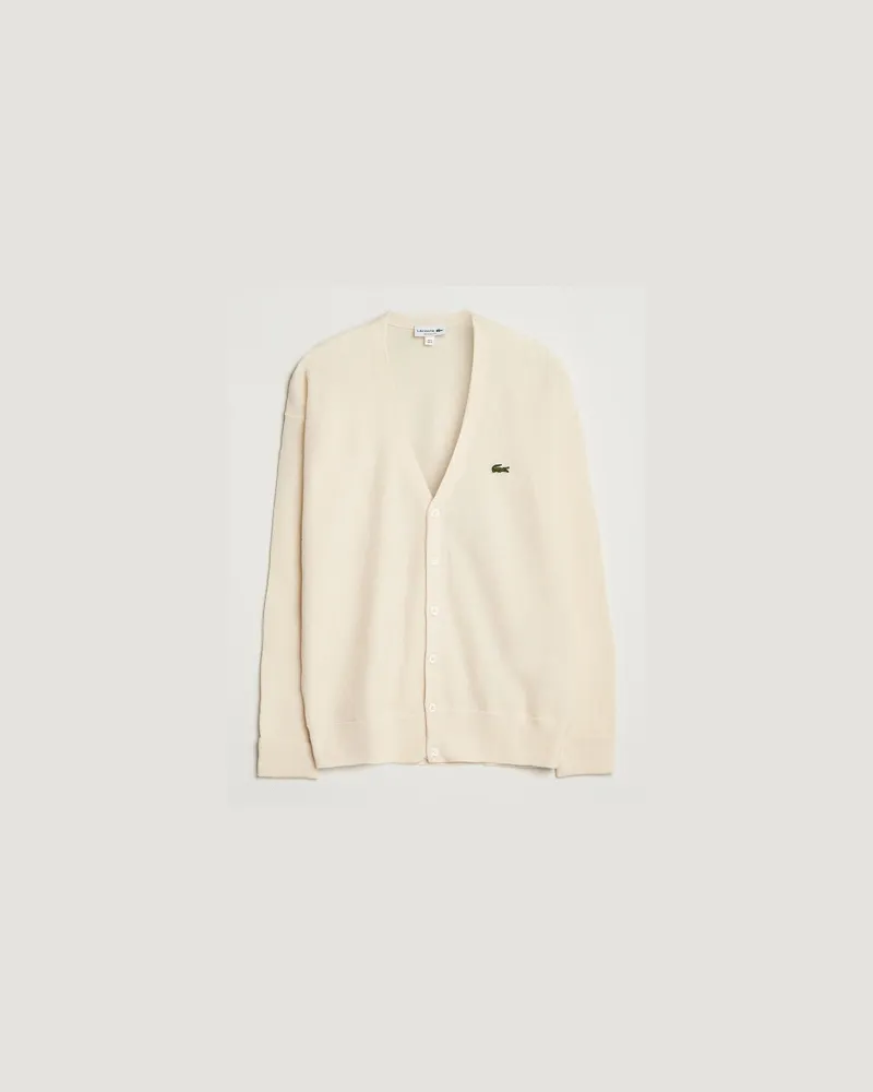 Lacoste Carded Wool Cardigan Lapland Beige