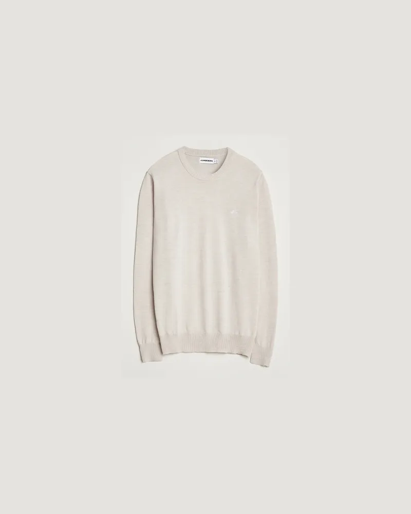 J.Lindeberg Keane Merino Crew Neck Moonbeam Melange Beige