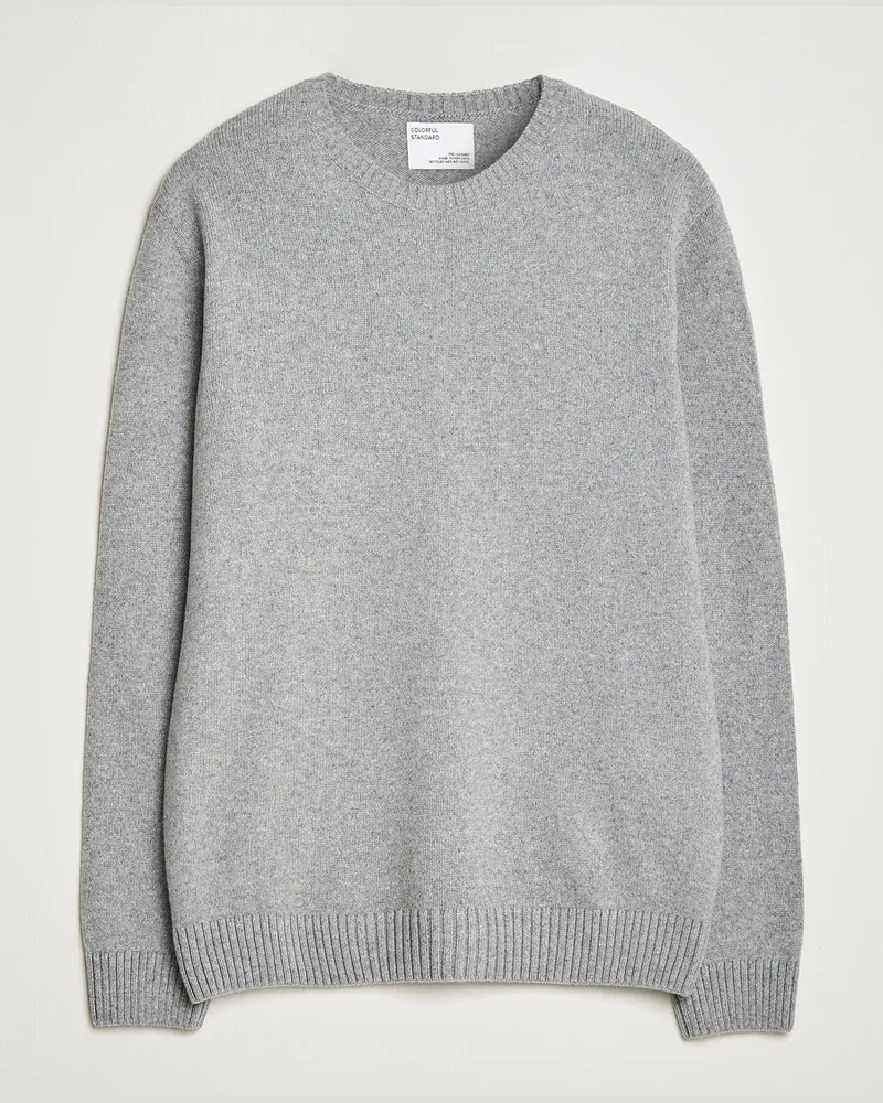 COLORFUL STANDARD Classic Merino Wool Crew Neck Heather Grey Grau