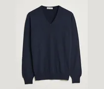 Cashmere V Neck Sweater Navy