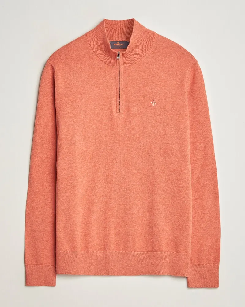 Morris Riley Cotton Half Zip Orange Orange