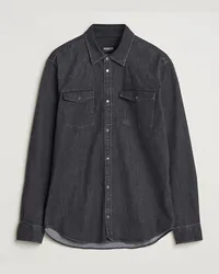 Dondup Slim Fit Denim Shirt Washed Black Schwarz