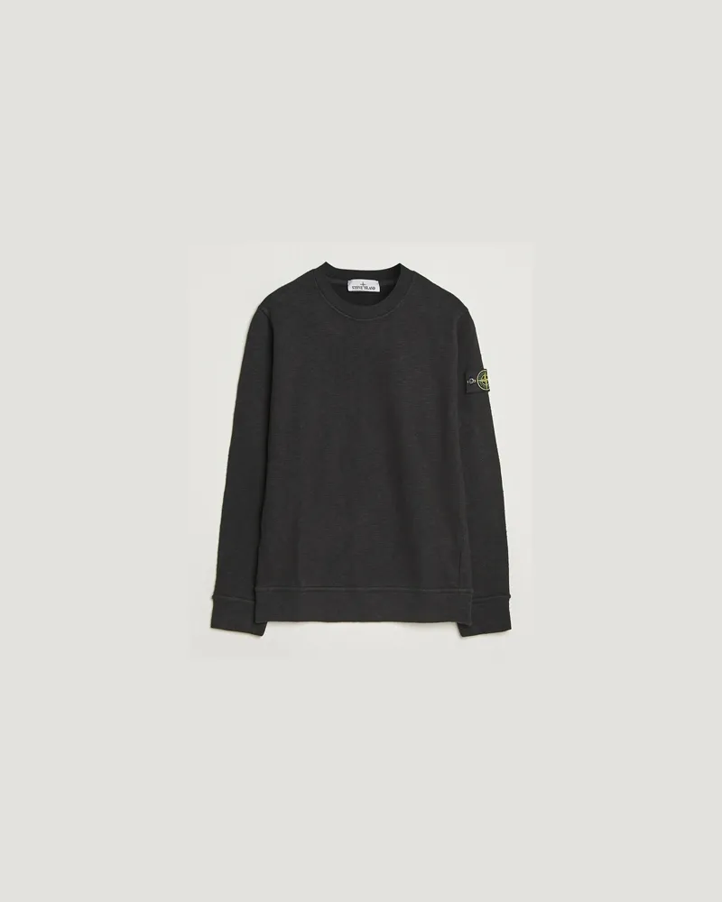 Stone Island Vanisé Brushed Heavy Cotton Sweatshirt Black Schwarz