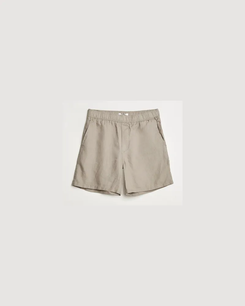 Samsøe & Samsøe Jabari Linen Drawstring Shorts Greige Beige