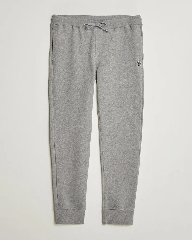 Paul Smith Zebra Organic Cotton Sweatpants Grey Melange Grau