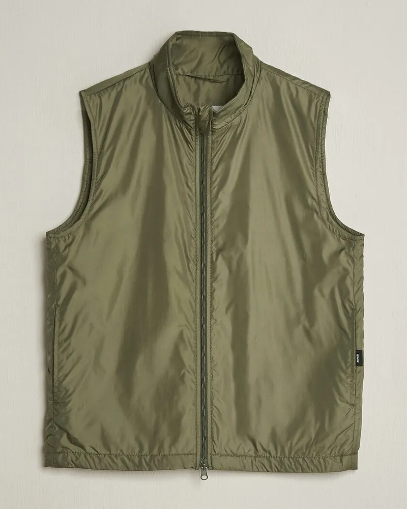 ASPESI Vernes Nylon Gilet Olive Grün