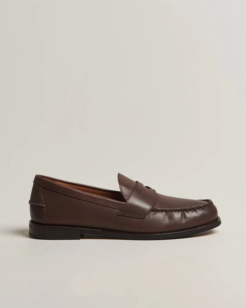 Ralph Lauren Alston Penny Leather Loafers Dark Brown Braun
