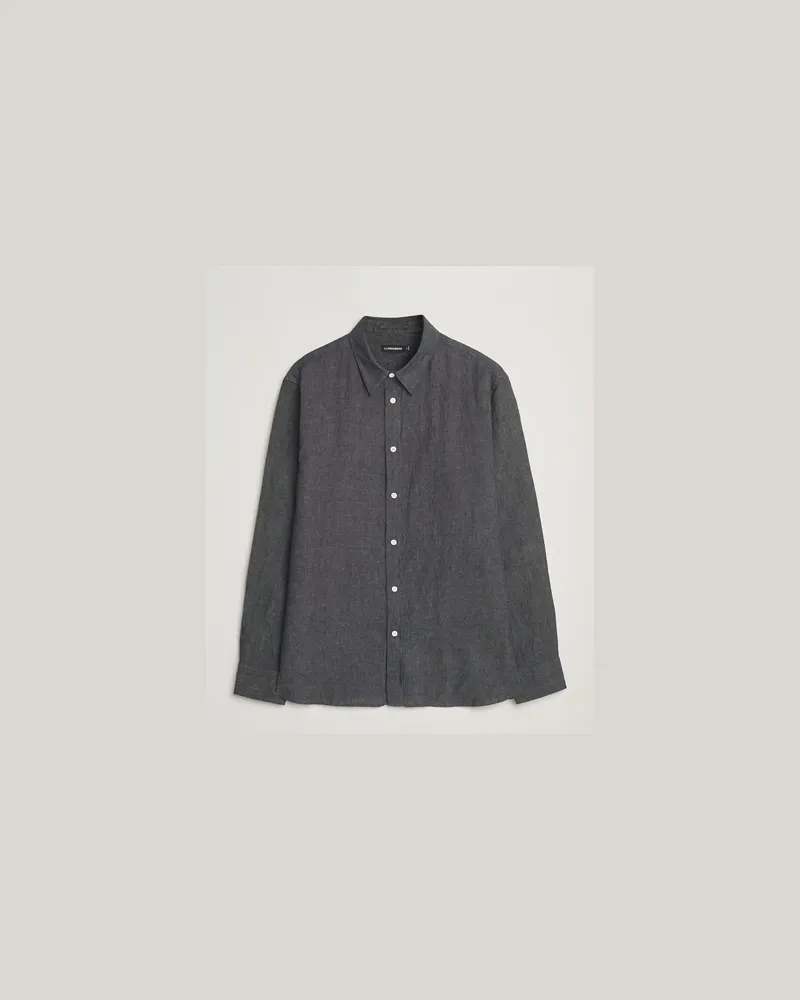 J.Lindeberg Linen Melange Shirt Black Schwarz
