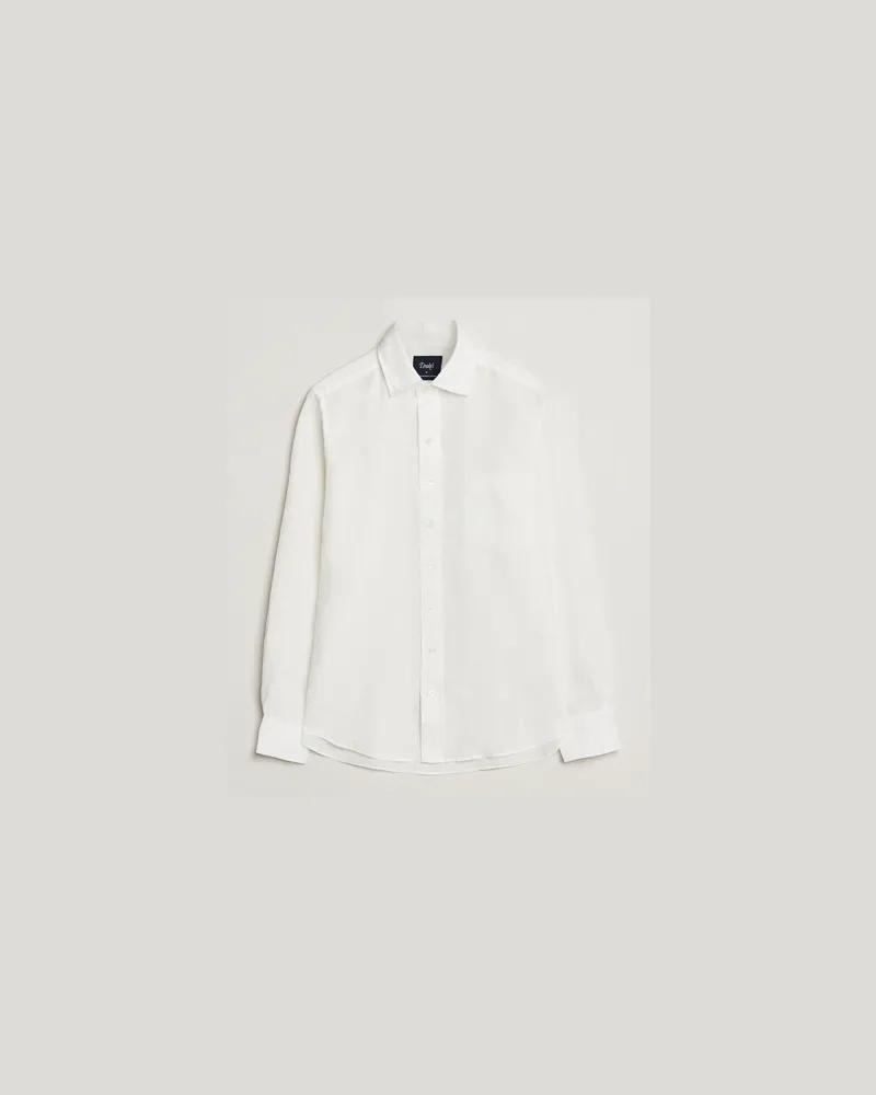 Drake's Drake Linen Summer Shirt Ecru Weiß