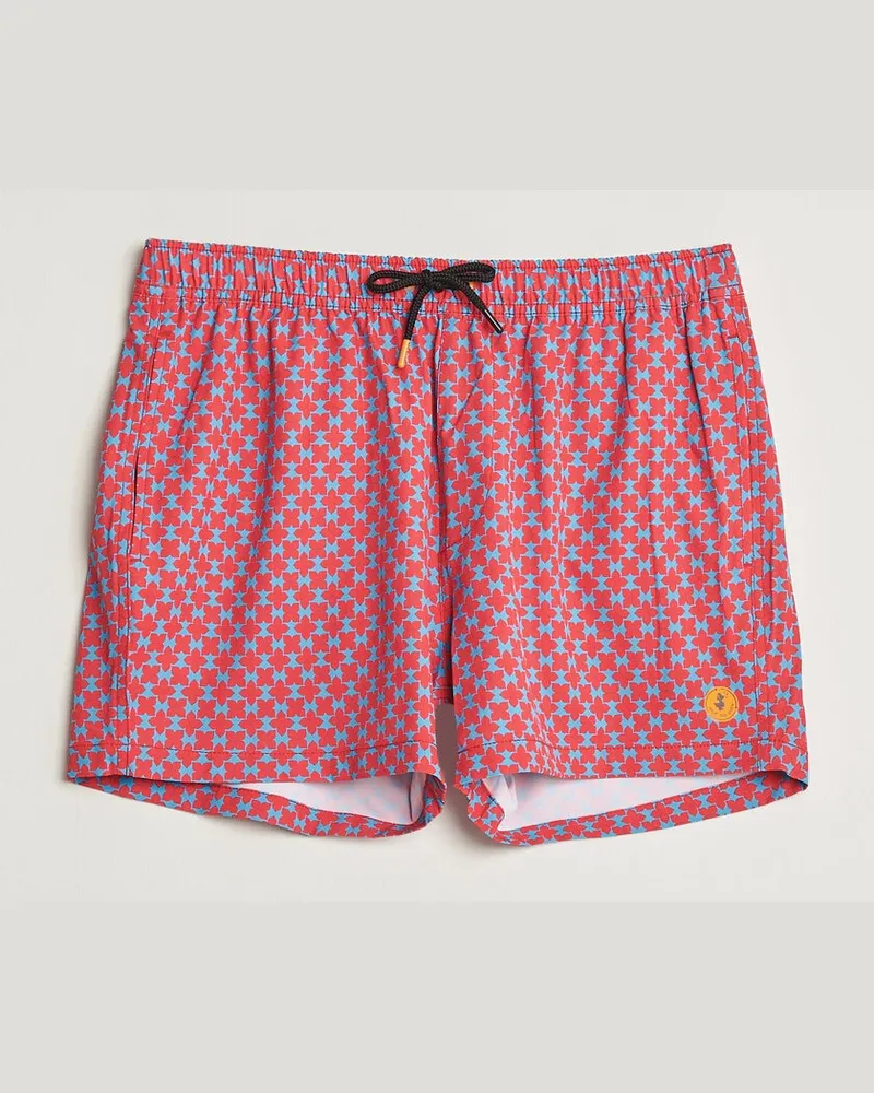 Save The Duck Printed Drawstring Swimshorts Geometrical Flowers Rot