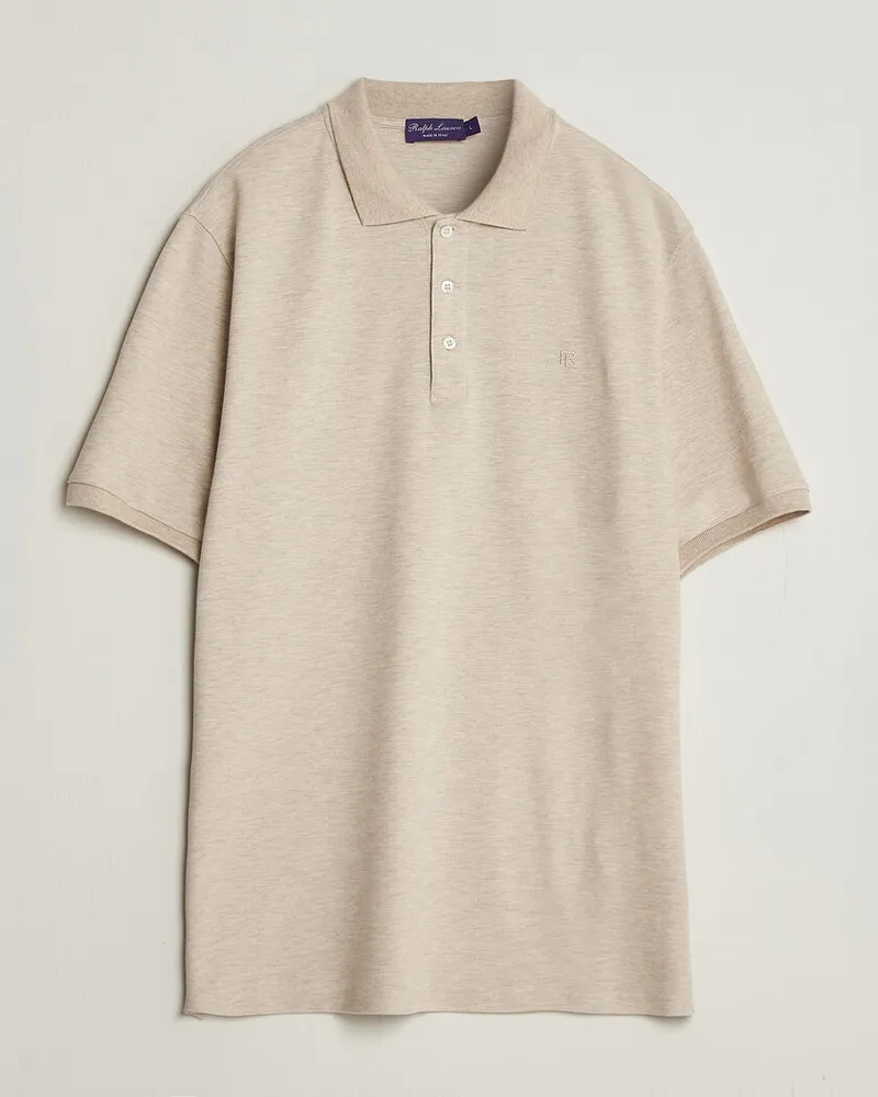 Ralph Lauren Short Sleeve Mercerized Cotton Polo Beige Me Beige