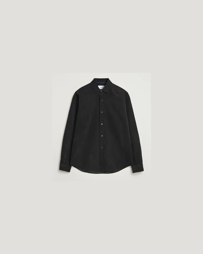 Eton Casual Fit Corduroy Shirt Black Schwarz