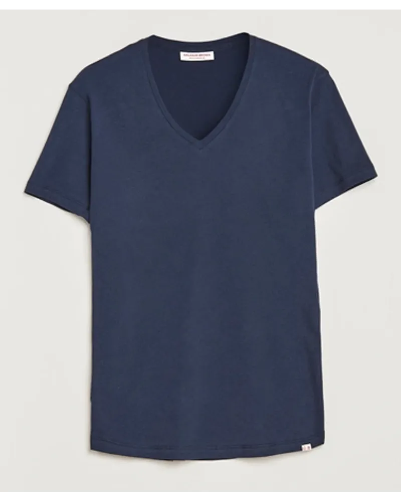 Orlebar Brown OB V-Neck Tee Navy Blau