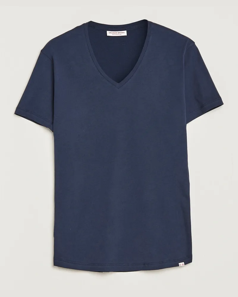 Orlebar Brown OB V-Neck Tee Navy Blau