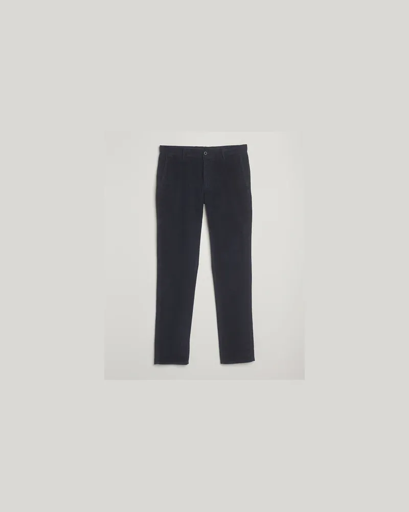 Incotex Slim Fit Leisure Cord Slacks Navy Blau