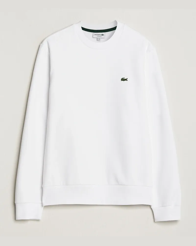 Lacoste Crew Neck Sweatshirt White Weiß
