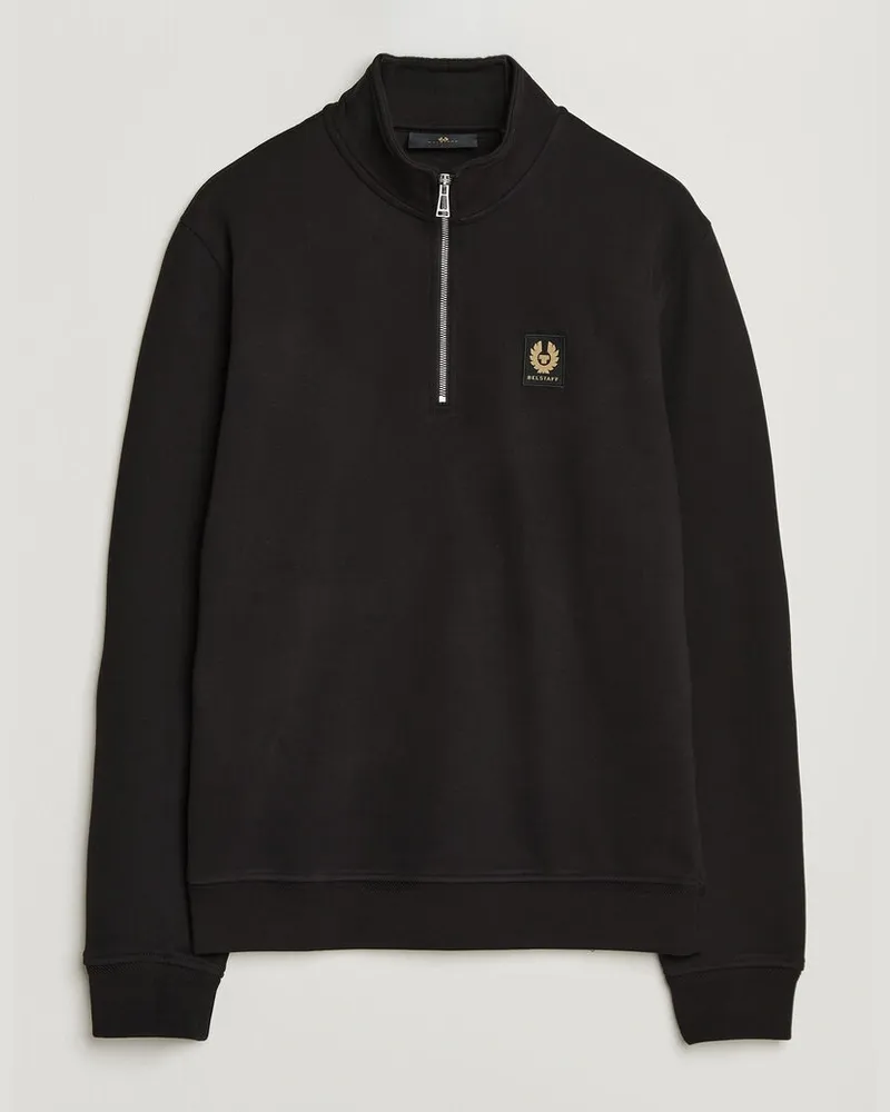 Belstaff Signature Half Zip Sweatshirt Black Schwarz