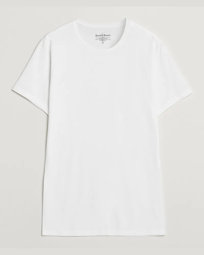 Bread & Boxers Tencel Crew Neck T-Shirt White Weiß