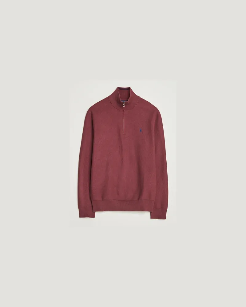 Ralph Lauren Textured Half Zip Red Wine Rot
