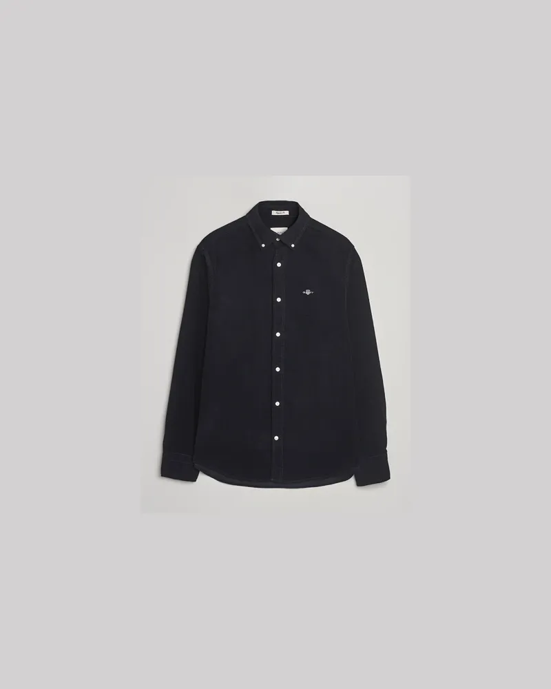 Gant Regular Fit Corduroy Shirt Black Schwarz