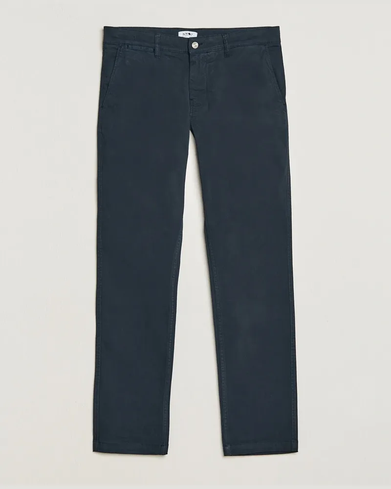 NN 07 Marco Slim Fit Stretch Chinos Navy Blue Blau