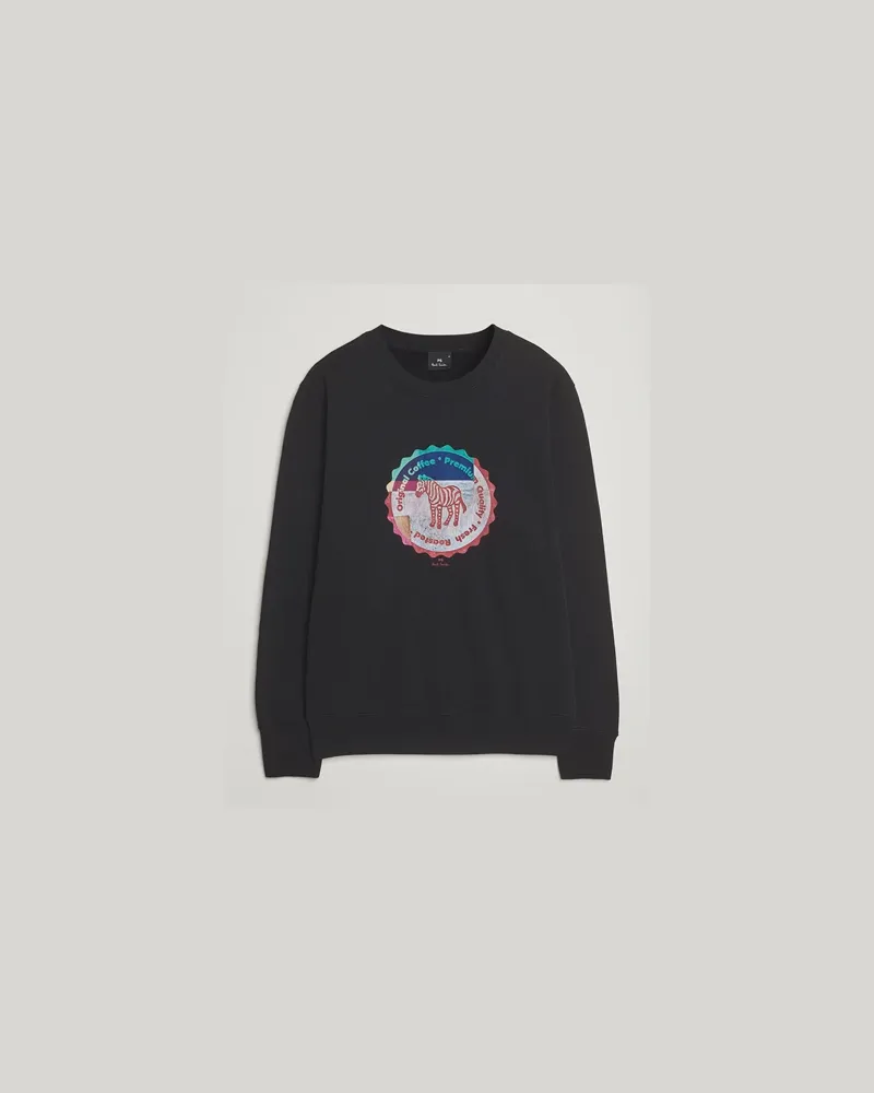 Paul Smith Zebra Bottle Top Crew Neck Sweatshirt Black Schwarz