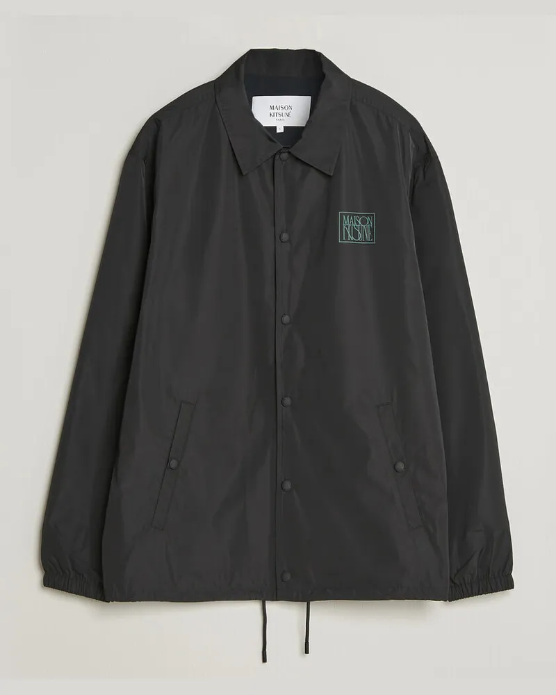 Kitsuné Tonal Fox Head Coach Jacket Black Schwarz