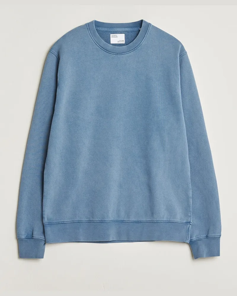 COLORFUL STANDARD Classic Organic Crew Neck Sweat Faded Indigo Blau