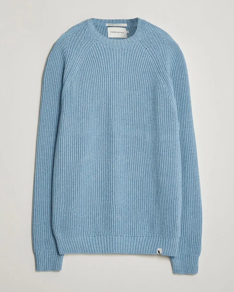 Peregrine Harry Organic Cotton Sweater Ocean Blau