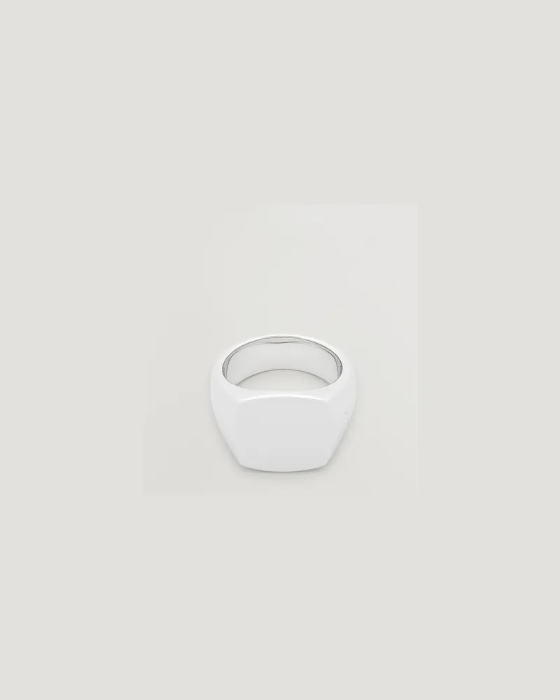 Tom Wood Cushion Polished Ring Silver Silber