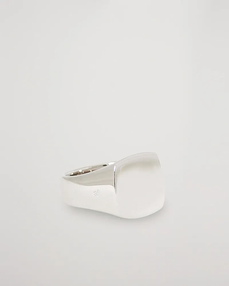 Tom Wood Cushion Polished Ring Silver Silber