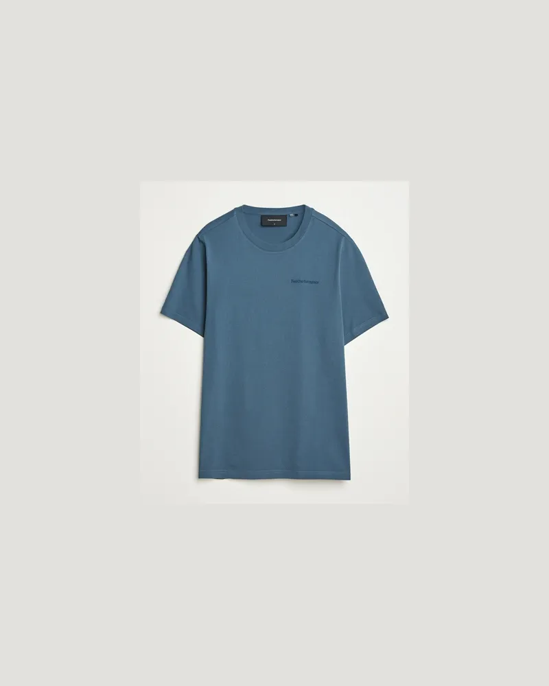 Peak Performance Original Crew Neck T-Shirt Mountain Lake Blau