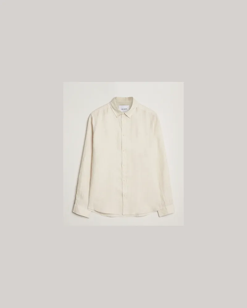 LES DEUX Konrad Linen Shirt Ivory Weiß