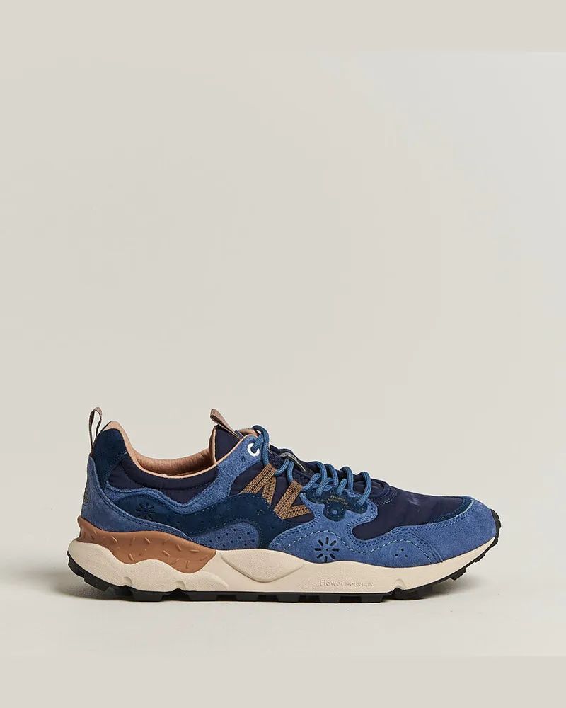 Flower MOUNTAIN Yamano 3 Suede/Nylon Sneaker Navy/Blue Blau
