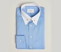 Slim Fit Signature Twill Striped Shirt Mid Blue