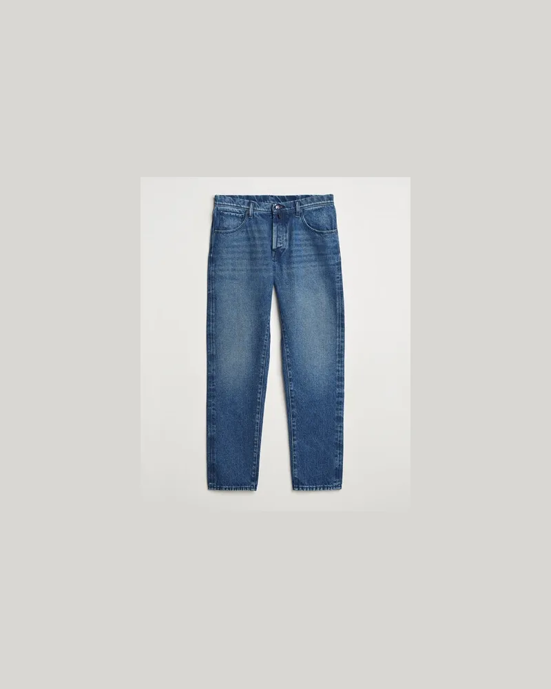 Incotex 5-Pocket Stretch Denim Dark Wash Blau