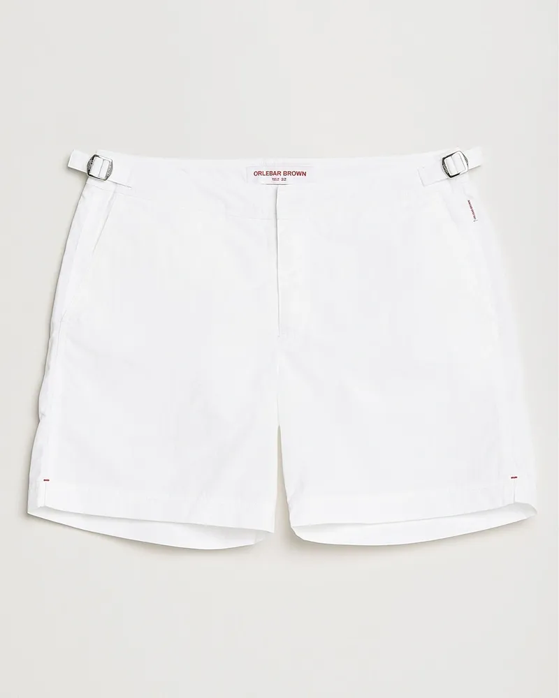 Orlebar Brown Bulldog II Medium Length Swim Shorts White Weiß