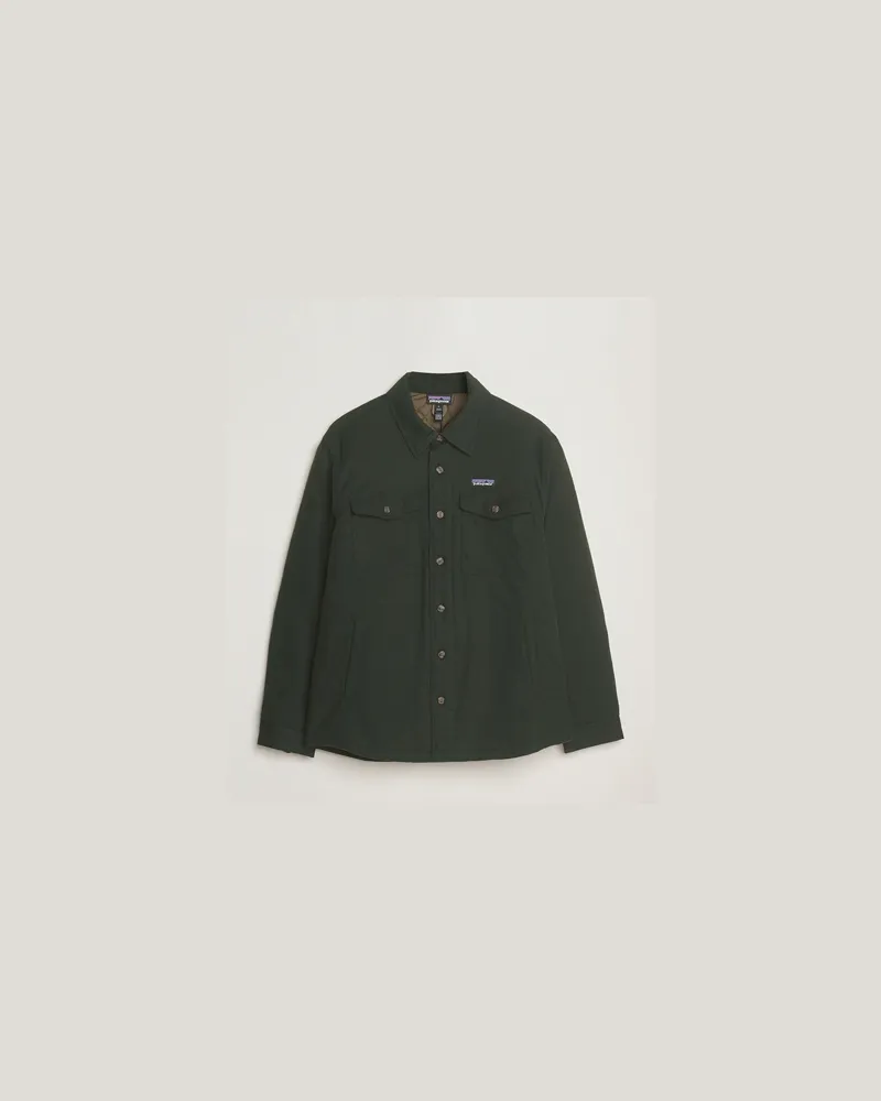 Patagonia Lightweigt Insulated Fjord Flannel Shirt Green Grün