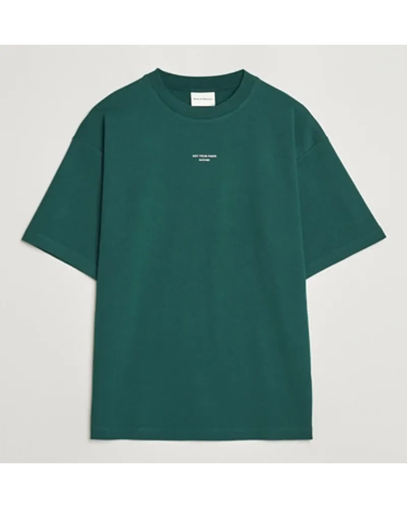 Drôle de Monsieur Classic Slogan T-Shirt Dark Green Grün