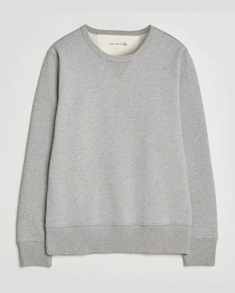 Merz b. Schwanen Classic Fit Loopwheeled Heavyweight Sweatshirt Grey Grau
