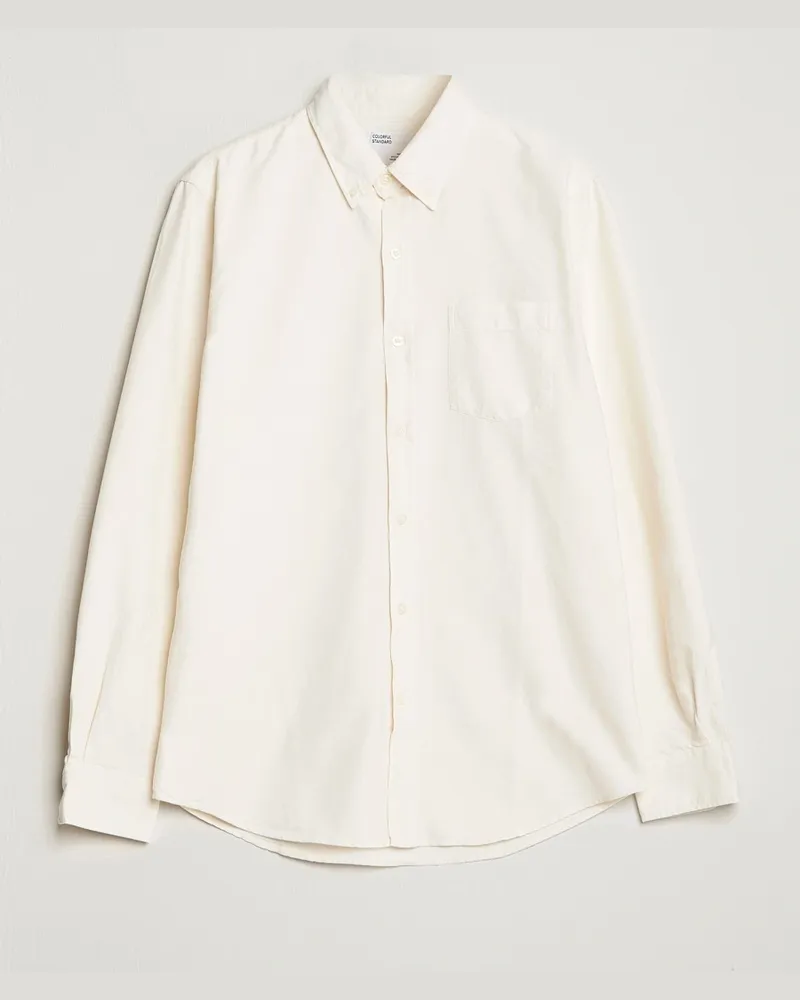 COLORFUL STANDARD Classic Organic Oxford Button Down Shirt Ivory White Weiß