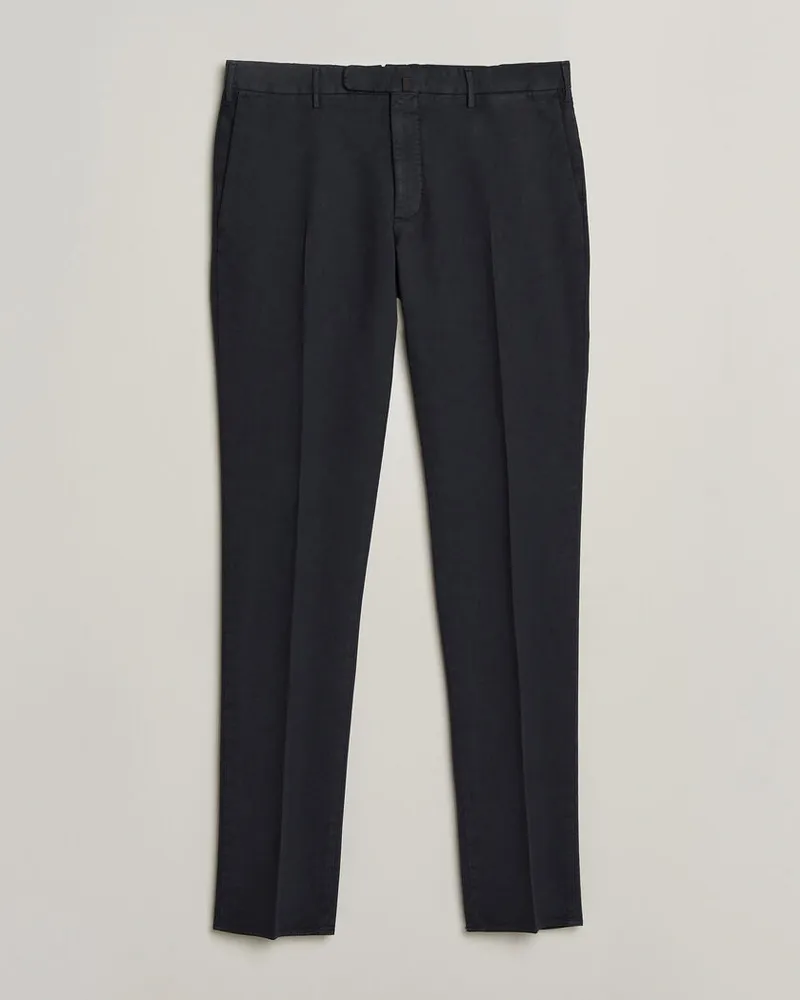 Incotex Slim Fit Soft Cotton Stretch Chinos Navy Blau