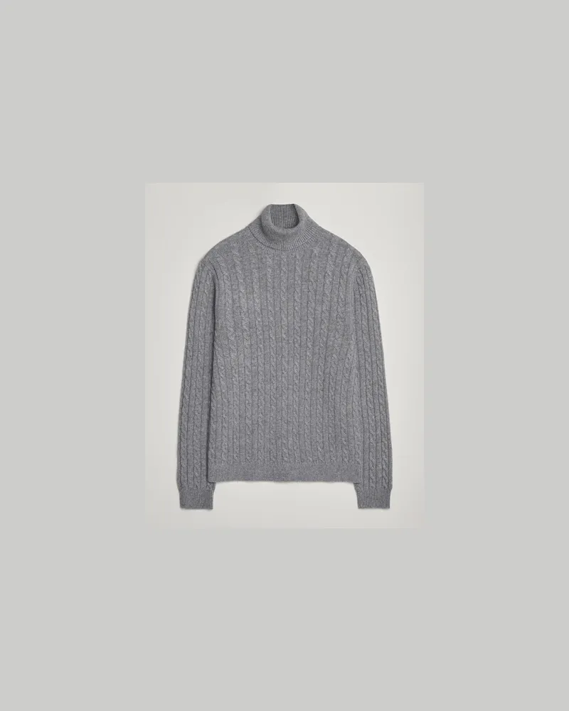 Tiger of Sweden Wilde Wool/Cashmere Knitted Sweater Light Grey Melange Grau