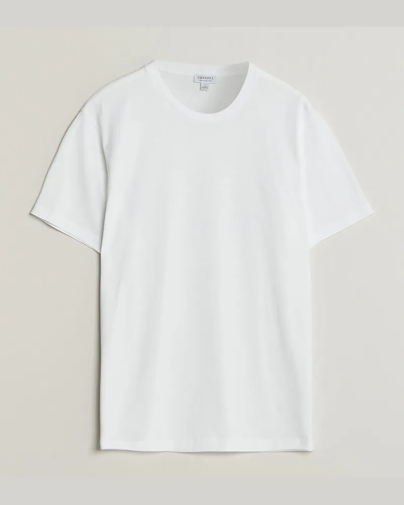 Sunspel Riviera Midweight T-Shirt White Weiß