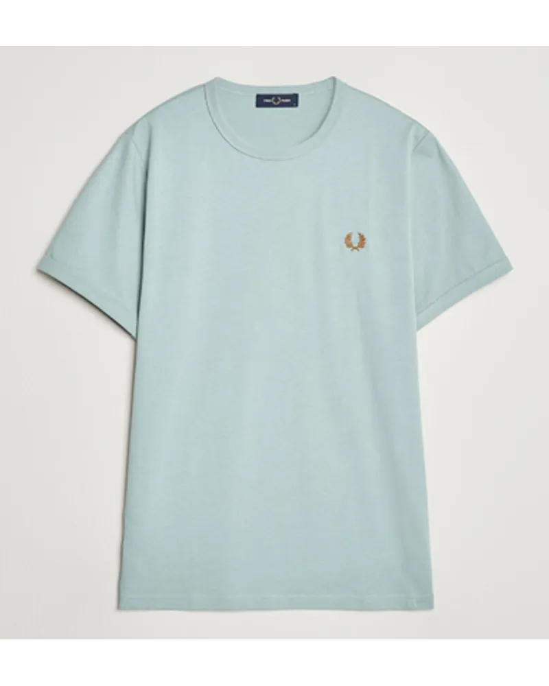 Fred Perry Ringer T-Shirt Silver Blue Blau