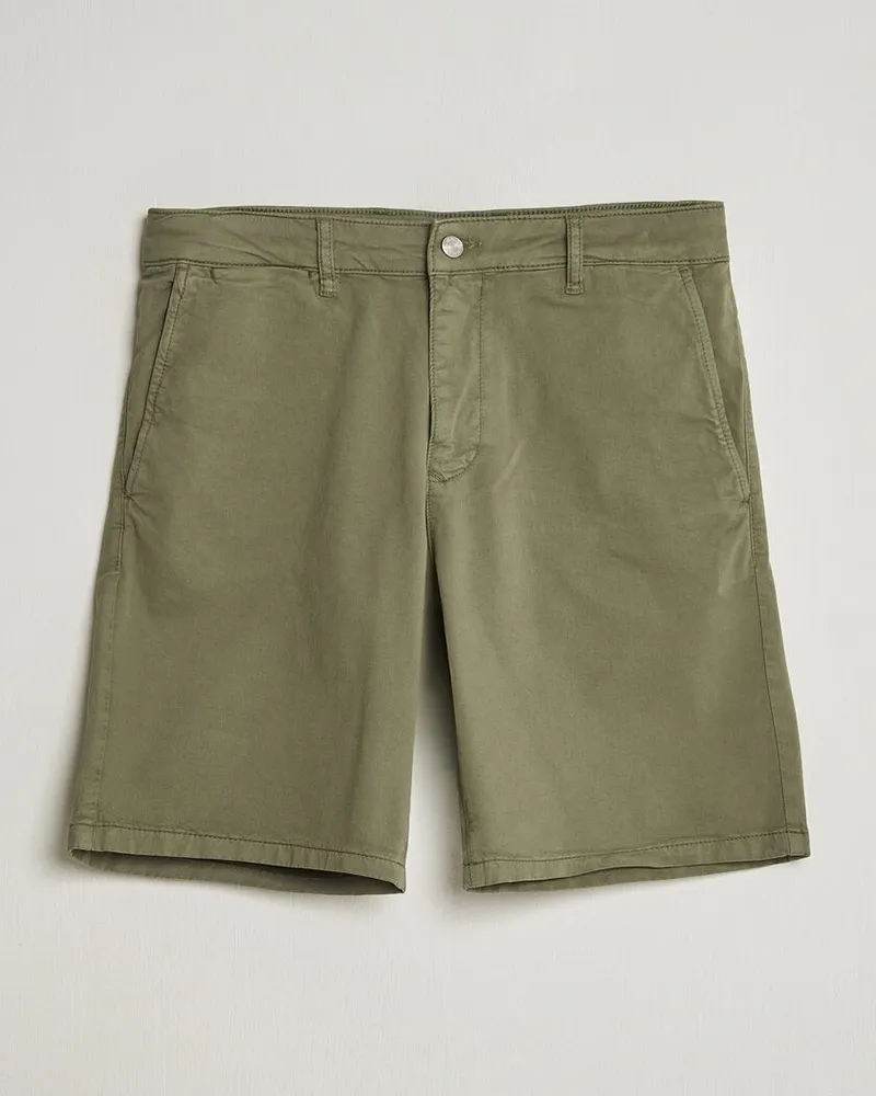 NN 07 Aden Regular Fit Chino Shorts Capers Green Grün