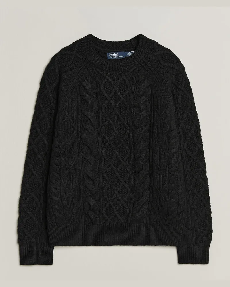 Ralph Lauren Wool/Alpaca Pullover Polo Black Schwarz