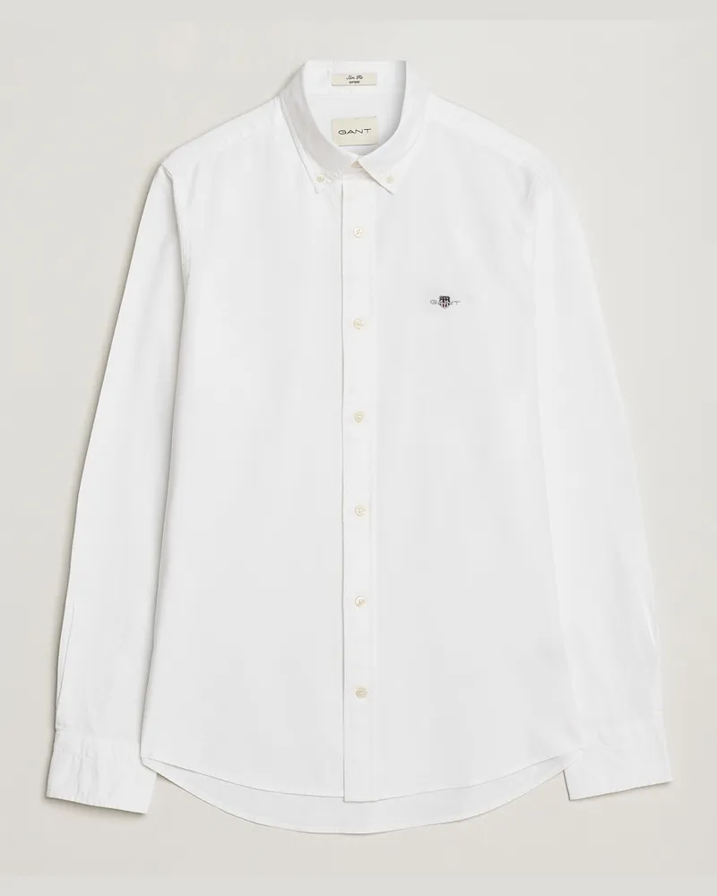 Gant Slim Fit Oxford Shirt White Weiß