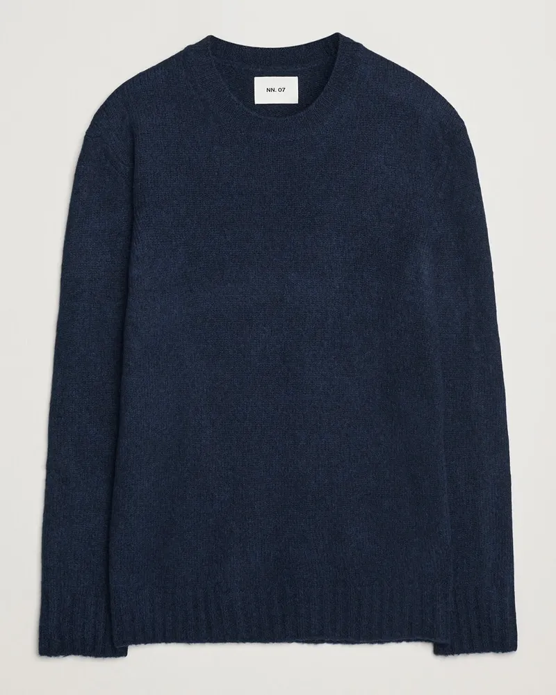NN 07 Lee Wool Knitted Sweater Navy Blue Blau